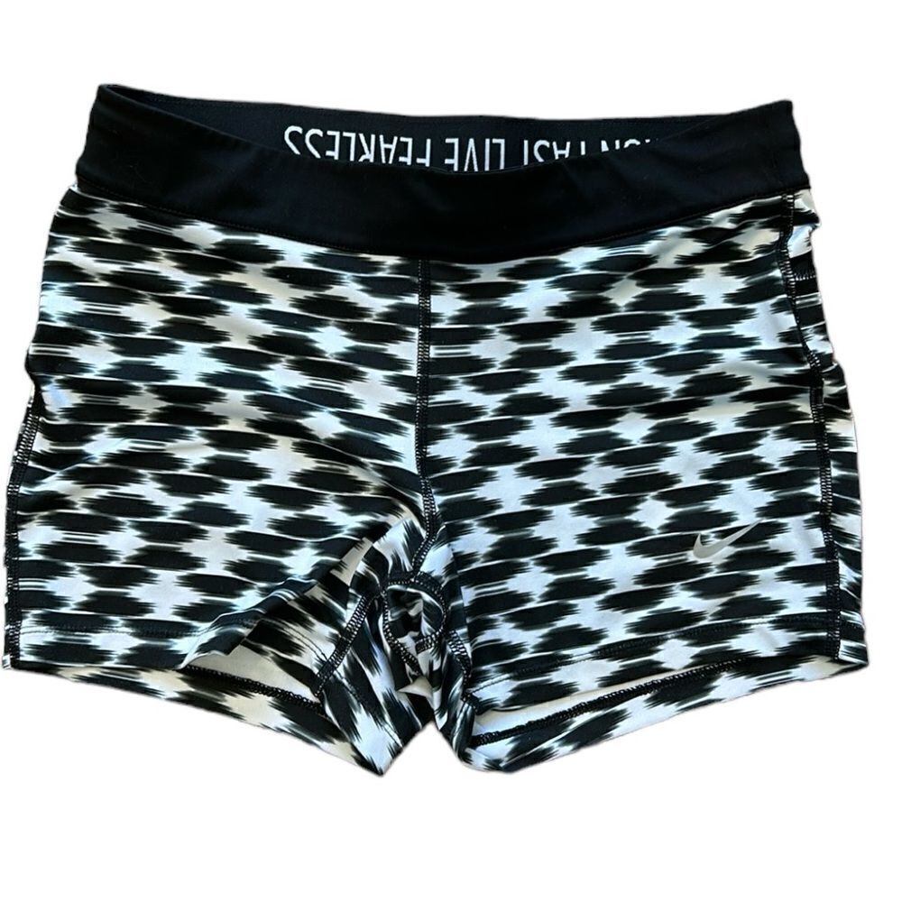Nike black and white legging shorts size medium